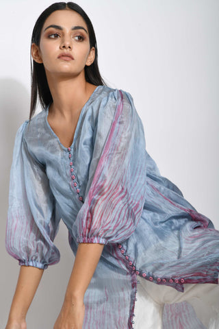 The Loom Art-Blue Marina Bay Tunic-INDIASPOPUP.COM
