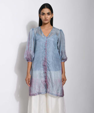 The Loom Art-Blue Marina Bay Tunic-INDIASPOPUP.COM