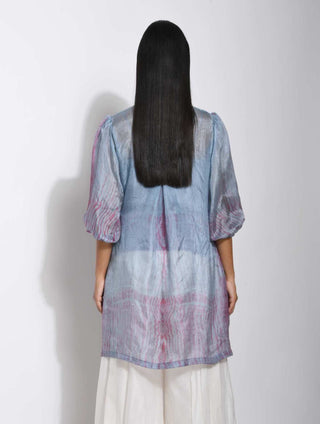 The Loom Art-Blue Marina Bay Tunic-INDIASPOPUP.COM