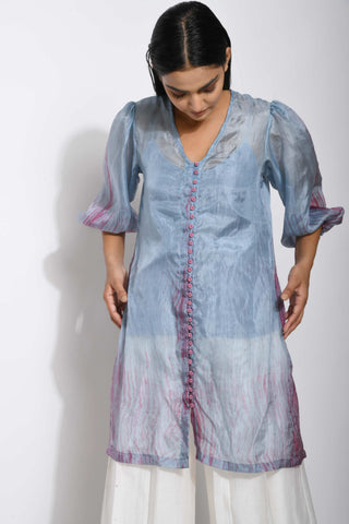 The Loom Art-Blue Marina Bay Tunic-INDIASPOPUP.COM