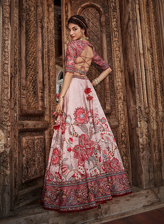 Kalista-Ayra Mauve Pink Lehenga Set-INDIASPOPUP.COM