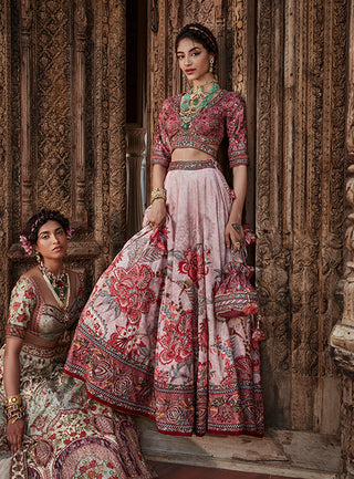 Kalista-Ayra Mauve Pink Lehenga Set-INDIASPOPUP.COM