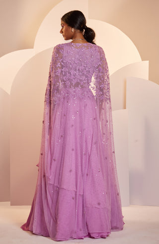 Shloka Khialani-Eve Purple Embellished Lehenga Set-INDIASPOPUP.COM