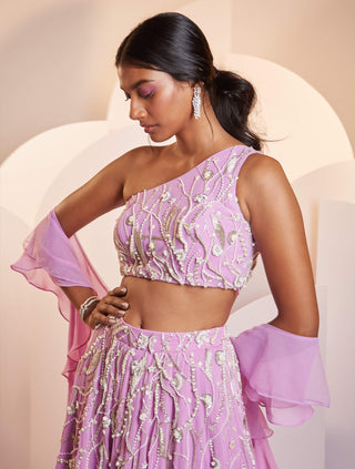 Shloka Khialani-Fiona Purple Embellished Lehenga Set-INDIASPOPUP.COM