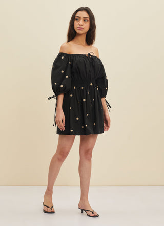 Meadow-Black Lucia Dress-INDIASPOPUP.COM