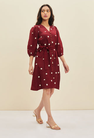Meadow-Marisol Red Dress-INDIASPOPUP.COM