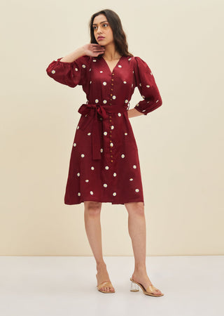 Meadow-Marisol Red Dress-INDIASPOPUP.COM