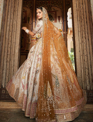 Matsya-Ivory Udaivan Lehenga Set-INDIASPOPUP.COM