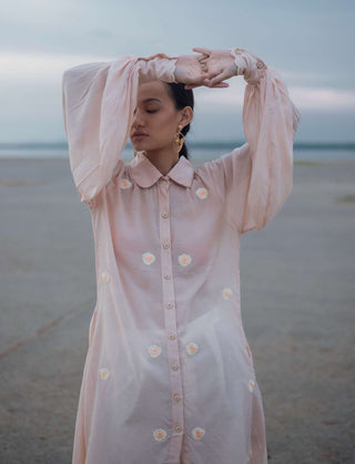 The Loom Art-Peach Milky Way Shirt-INDIASPOPUP.COM