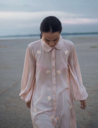 The Loom Art-Peach Milky Way Shirt-INDIASPOPUP.COM