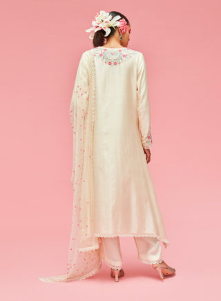 Nachiket Barve-Ivory Nishat Bagh Embroidered Kurta Set-INDIASPOPUP.COM