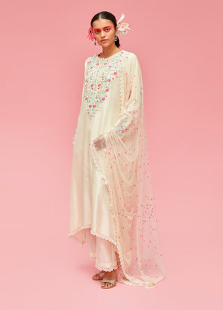 Nachiket Barve-Ivory Nishat Bagh Embroidered Kurta Set-INDIASPOPUP.COM