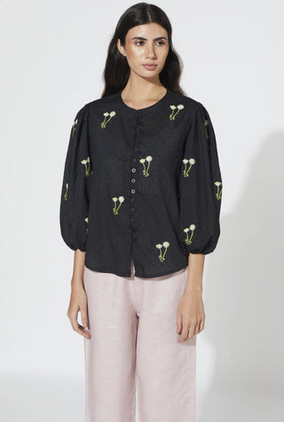 Meadow-Black & Pink Night Garden Co-Ord Set-INDIASPOPUP.COM