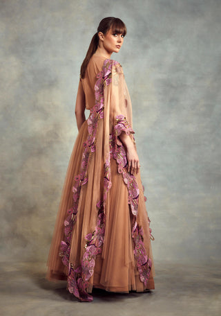Nikita Mhaisalkar-Peach Candy Lehenga Set-INDIASPOPUP.COM