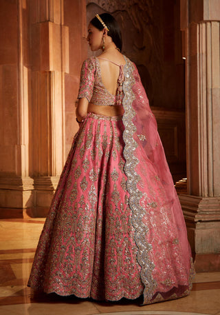 Nitika Gujral-Rose Pink Lehenga Set-INDIASPOPUP.COM