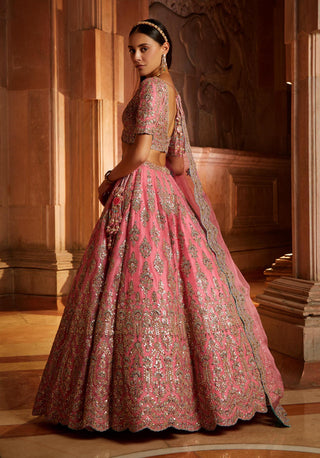 Nitika Gujral-Rose Pink Lehenga Set-INDIASPOPUP.COM