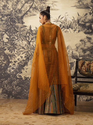 Kalista-Green Embroidered Sharara Set-INDIASPOPUP.COM