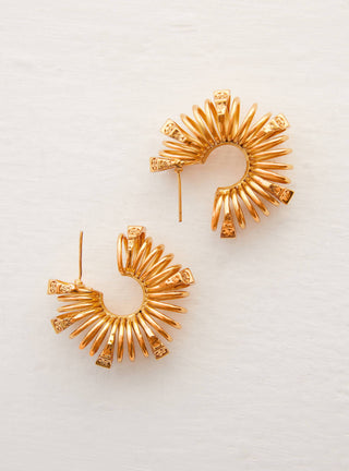 Outhouse-Oh Poppi Spring Hoop Earrings-INDIASPOPUP.COM
