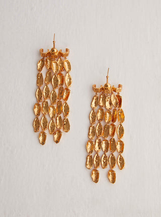 Outhouse-Oh Poppi Dewdrop Statement Earrings-INDIASPOPUP.COM