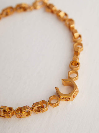 Outhouse-Oh Poppi Bolt Link Necklace-INDIASPOPUP.COM