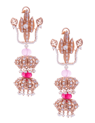 Outhouse-Deux Melon Sculpté Earrings-INDIASPOPUP.COM