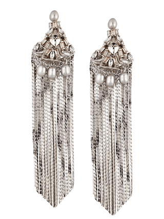 Outhouse-Noir Tassel Earrings-INDIASPOPUP.COM