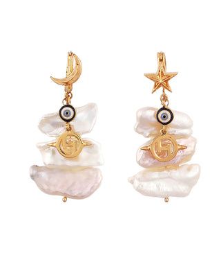 Outhouse-Pearls Des Celeste Keshi Pearl Drop Earrings-INDIASPOPUP.COM