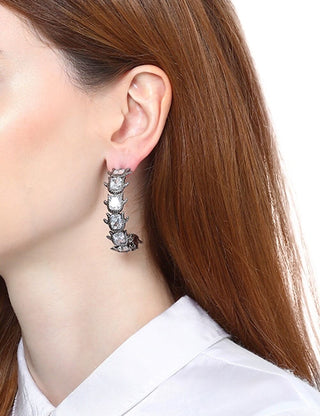 Outhouse-Cluster Gunmetal Hoops-INDIASPOPUP.COM