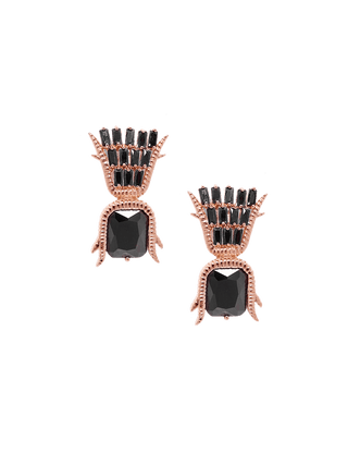 Outhouse-Glazed Black Studs-INDIASPOPUP.COM