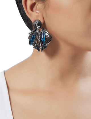 Outhouse-Chrysalis Gunmetal Studs-INDIASPOPUP.COM