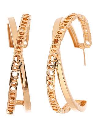 Outhouse-O.H Monogram Archway Hoops-INDIASPOPUP.COM