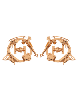 Outhouse-O.H. V Ear Studs-INDIASPOPUP.COM