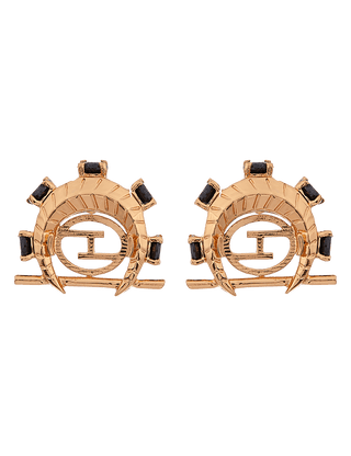 Outhouse-O.H. V Crescent Ear Studs-INDIASPOPUP.COM