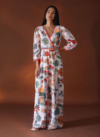 Pozruh-Astra White Jumpsuit-INDIASPOPUP.COM