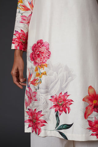 Balance By Rohit Bal-Ivory Printed With Palazzo-INDIASPOPUP.COM
