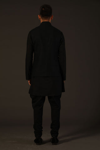 Rohit Bal-Black Matka Silk Bundi-INDIASPOPUP.COM