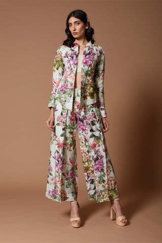Rohit Bal-Mint Green Jacket, Top And Trouser-INDIASPOPUP.COM