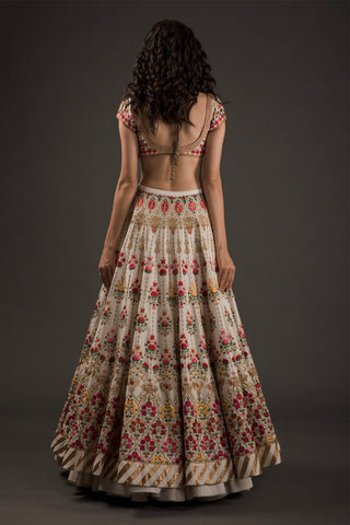 Rohit Bal-Ivory Embroidered Lehenga Set-INDIASPOPUP.COM