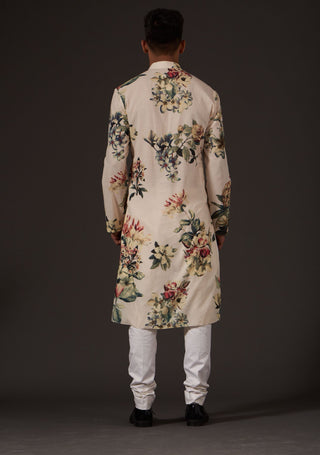 Balance By Rohit Bal-Ivory Floral Digital Printed Kurta-INDIASPOPUP.COM