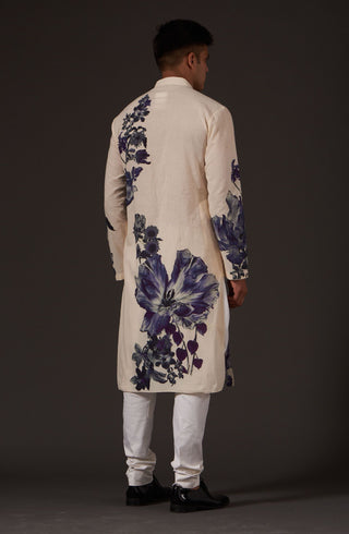 Balance By Rohit Bal-Ivory Printed Kurta-INDIASPOPUP.COM