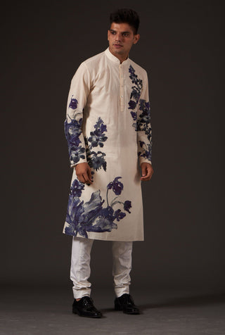 Balance By Rohit Bal-Ivory Printed Kurta-INDIASPOPUP.COM