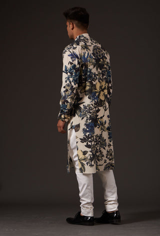 Balance By Rohit Bal-Ivory Printed Kurta-INDIASPOPUP.COM