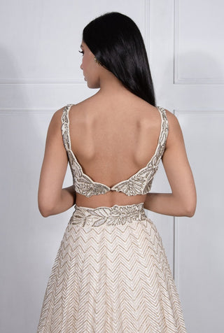 Ritika Mirchandani-Ivory Embroidered Lehenga Set-INDIASPOPUP.COM