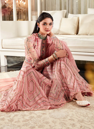 Ridhi Mehra-Calla Pink Embroidered Garara Set-INDIASPOPUP.COM