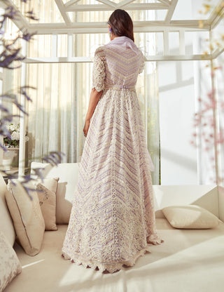 Ridhi Mehra-Coho Lilac Anarkali Set-INDIASPOPUP.COM