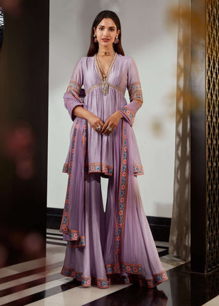 Ridhi Mehra-Ambrosia Lilac Anarkali Set-INDIASPOPUP.COM