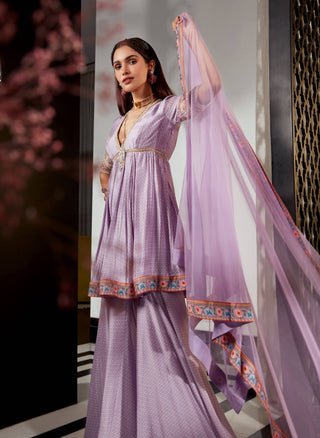 Ridhi Mehra-Ambrosia Lilac Anarkali Set-INDIASPOPUP.COM