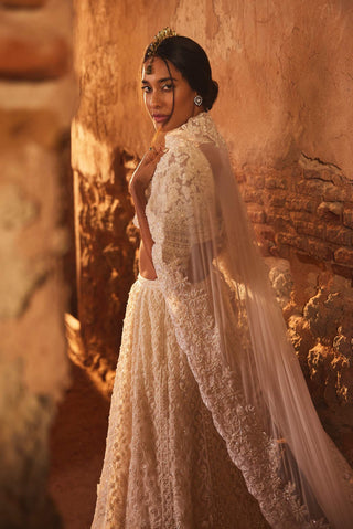 Ridhi Mehra-Mir Ivory Embroidered Lehenga Set-INDIASPOPUP.COM