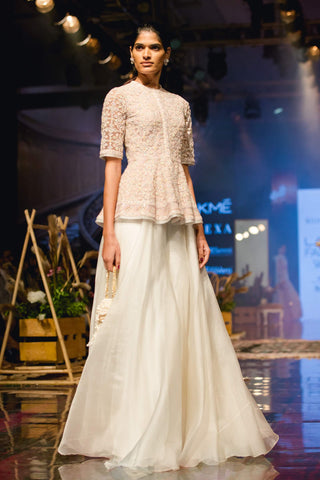 Ridhi Mehra-Champagne & Ivory Peplum With Sharara-INDIASPOPUP.COM