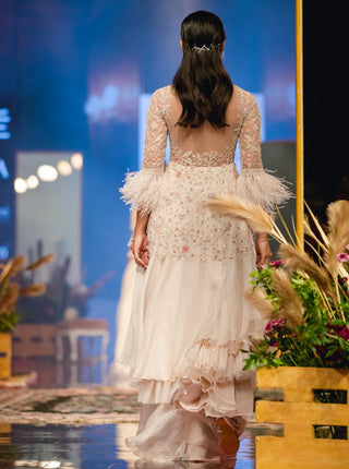 Ridhi Mehra - Ivory Embroidered Anarkali Set - INDIASPOPUP.COM
